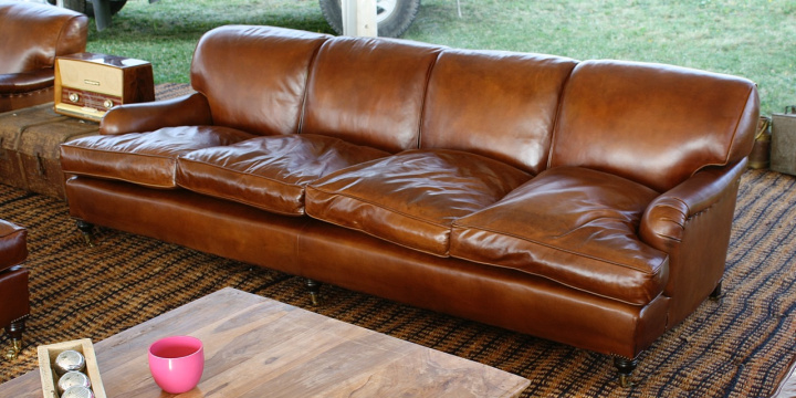Lansdown 4-Seater Leather Sofa